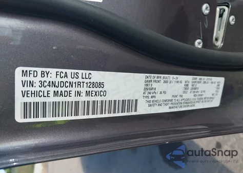 2024 Jeep Compass Limited 4X4 из США, поврежденный, VIN 3C4NJDCN1RT128085